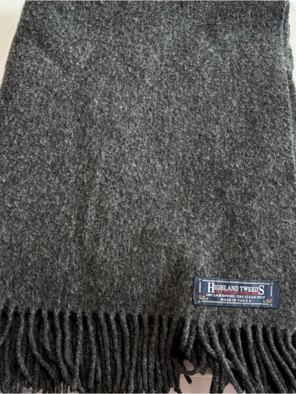 Highland Tweeds Gray Wool Throw Blanket - Picture 4 of 7